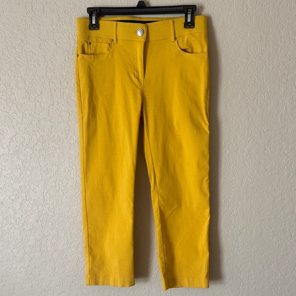 89th & Madison Yellow Cropped Women's Jeans - Picture 2 of 11